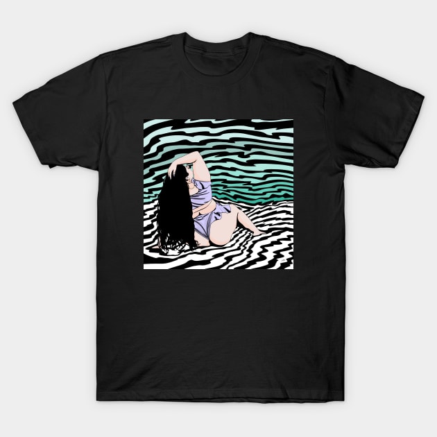 Lounging on the Beach Being Fabulous T-Shirt by Sequoia Ananda